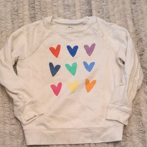 Primary Rainbow Hearts Crewneck Sweatshirt - 6 / 7